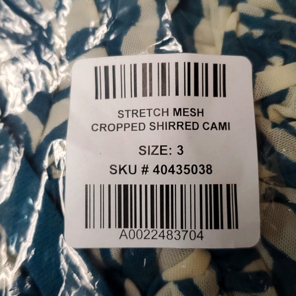 ❤️NWT VINTAGE TORRID CAMI - ZEBRA PRINT - WASHABLE MESH SHIRRED CROP - PLUS SIZE - Picture 5 of 16